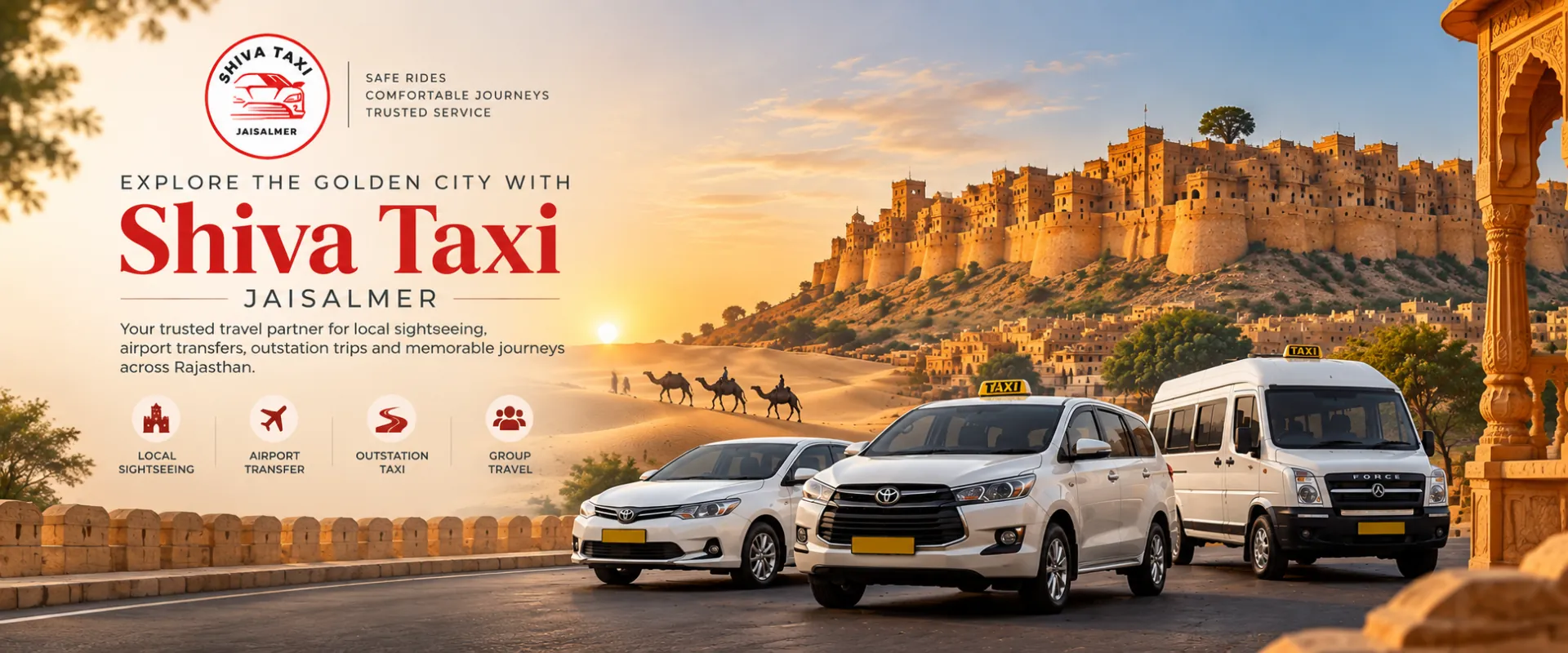 Shiva Taxi Jaisalmer – best taxi service for sightseeing, airport transfer and outstation trips